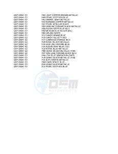 GSF1200 (E2) Bandit drawing * COLOR CHART *