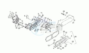 SR 50 Air (Vertical cylinder) vertical cil Air cooled drawing crankcase covers