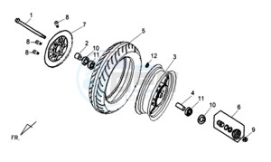 ALLO 50 25 KMH drawing FRONT WHEEL / BRAKE DISC