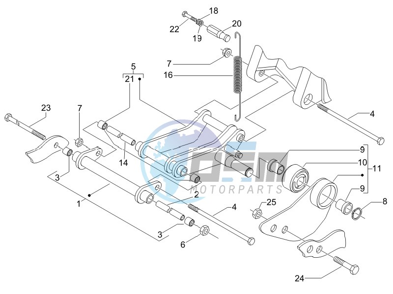 Swinging arm