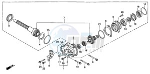 TRX300 FOURTRAX 300 drawing SIDE GEAR CASE