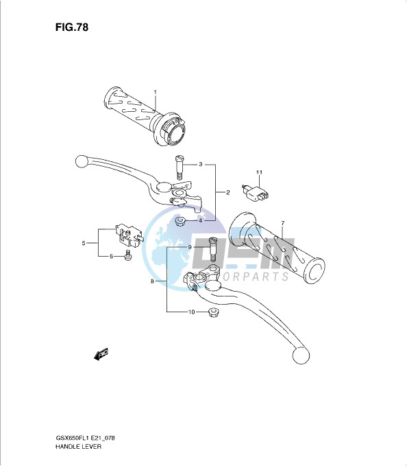 HANDLE LEVER (GSX650FL1 E24)