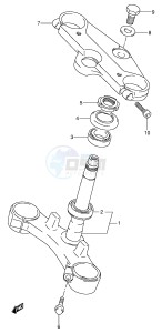 GSX600F (E2) Katana drawing STEERING STEM