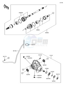 MULE PRO-DX KAF1000EHF EU drawing Drive Shaft-Front