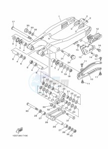 YZ250 (B9U6) drawing REAR ARM