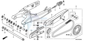 CB600FA9 Spain - (SP / ABS) drawing SWINGARM