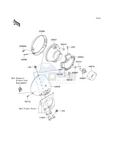 VN 1600 D [VULCAN 1600 NOMAD] (D6F-D8FA) D7F drawing HEADLIGHT-- S- -