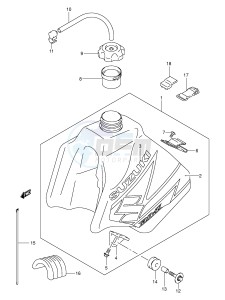 DR-Z250 (E24) drawing FUEL TANK (MODEL K3)