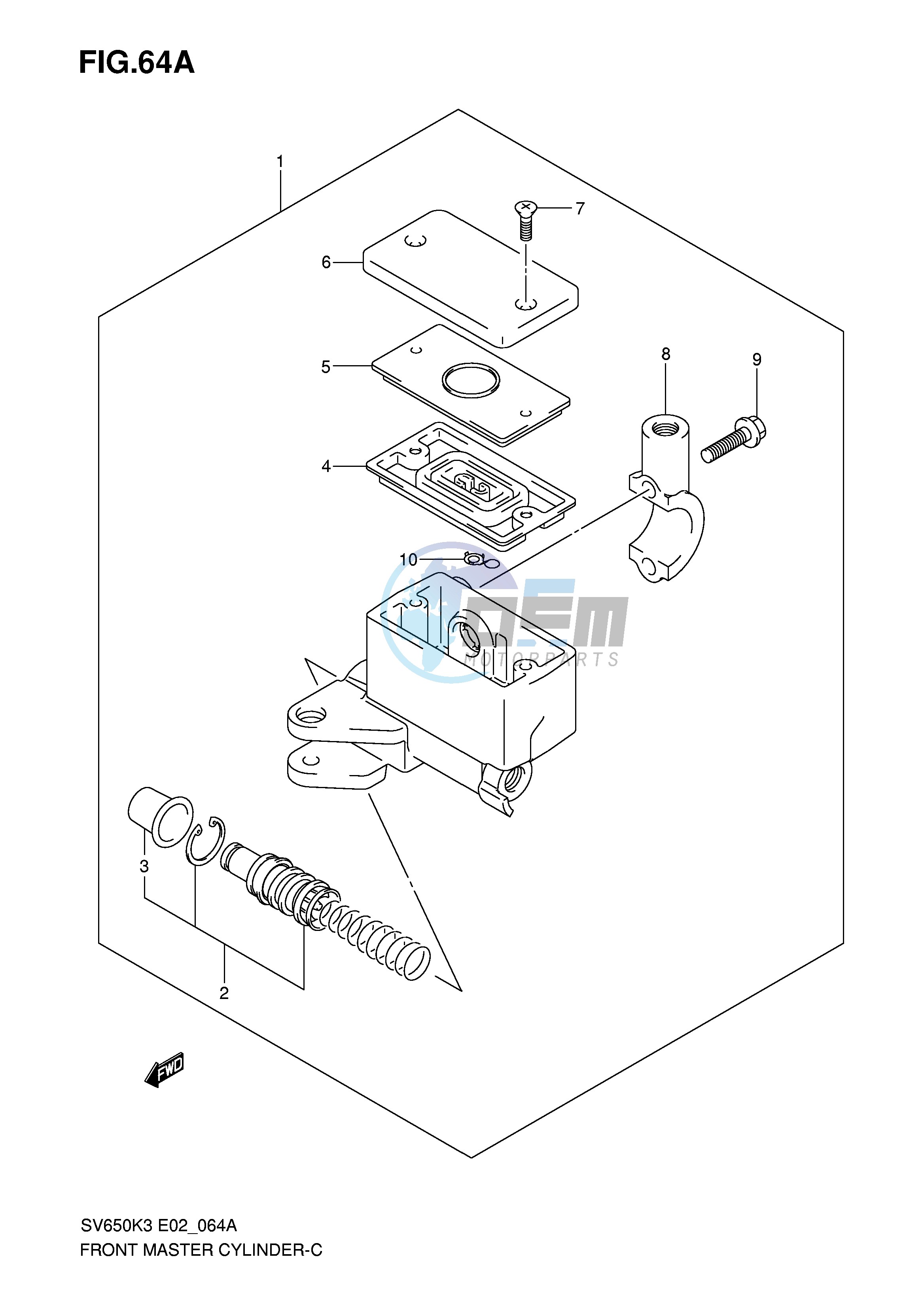 FRONT MASTER CYLINDER (SV650AK7 UAK7)