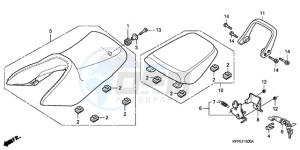 CBR125RWA France - (F / BLA CMF) drawing SEAT