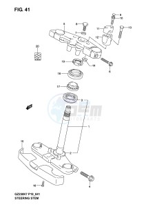 GZ250 (P19) drawing STEERING STEM