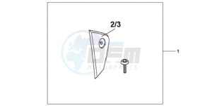 CBR1000RR9 Korea - (KO / MME SPC) drawing FAIRING SCUFF PAD