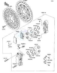 ZX 750 H [NINJA ZX-7] (H2) [NINJA ZX-7] drawing FRONT BRAKE