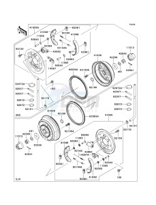 KAF 620 J [MULE 3010 TRANS4X4] (J6J-J8F) J6F drawing FRONT HUBS_BRAKES-- J6F- -