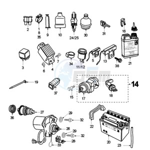 VSX A BE drawing ELECTRIC PART