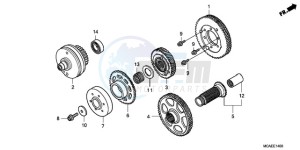 GL1800A UK - (E / MKH) drawing PRIMARY DRIVE GEAR