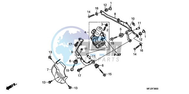 FRONT POWER UNIT (CBR600RA)