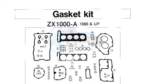 ZX 1000 A [NINJA 1000R] (A1-A2) [NINJA 1000R] drawing GASKET KIT