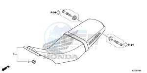 CRF250LD CRF250L UK - (E) drawing SEAT