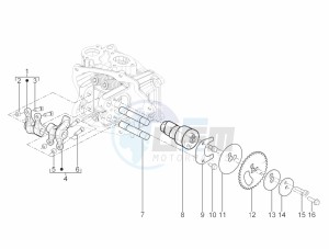 X10 125 4T 4V I.E. E3 (EMEA) drawing Rocking levers support unit