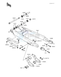 KX 250 C [KX250] (C1) [KX250] drawing SWING ARM -- 83 KX250-C1- -