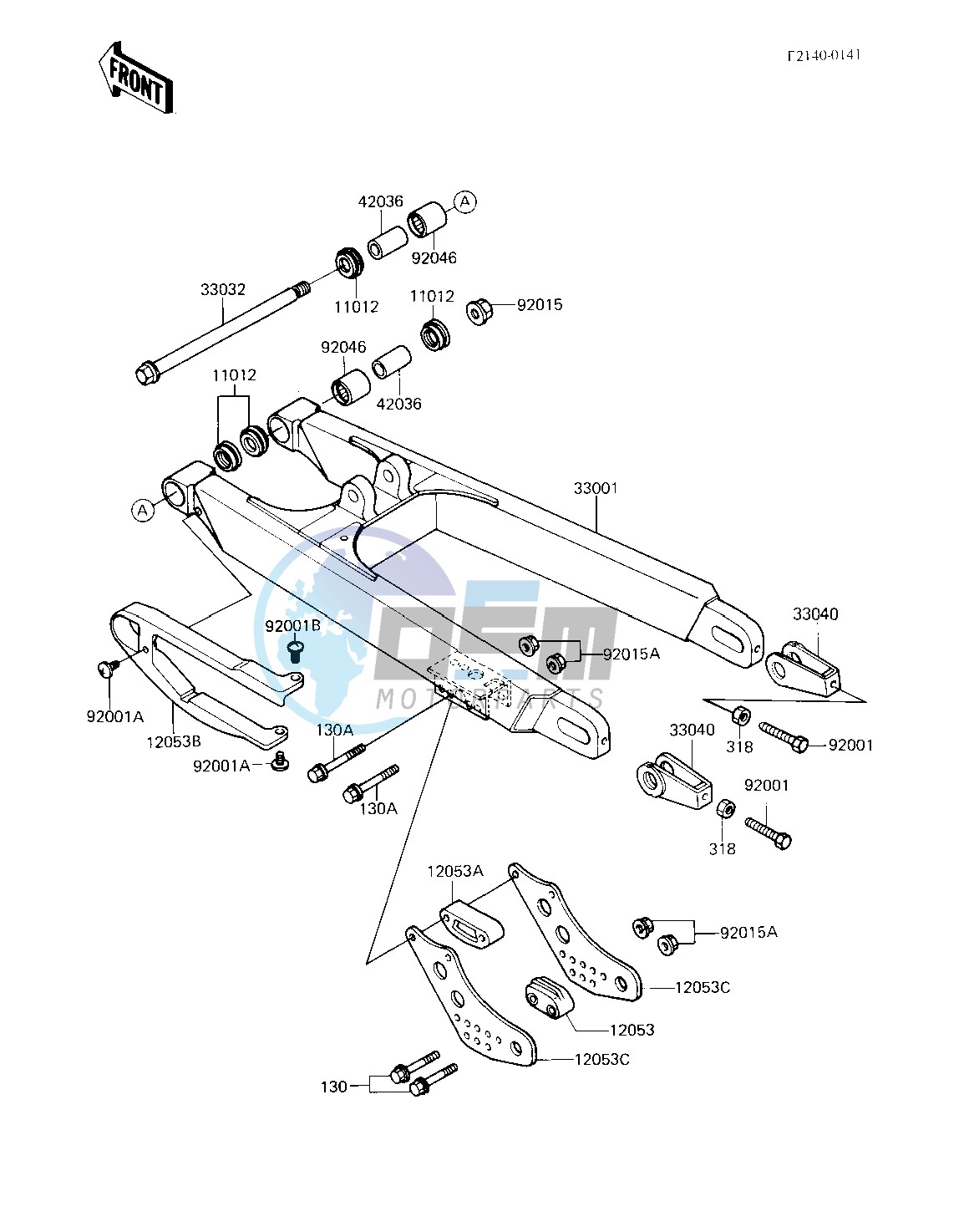 SWING ARM -- 83 KX250-C1- -