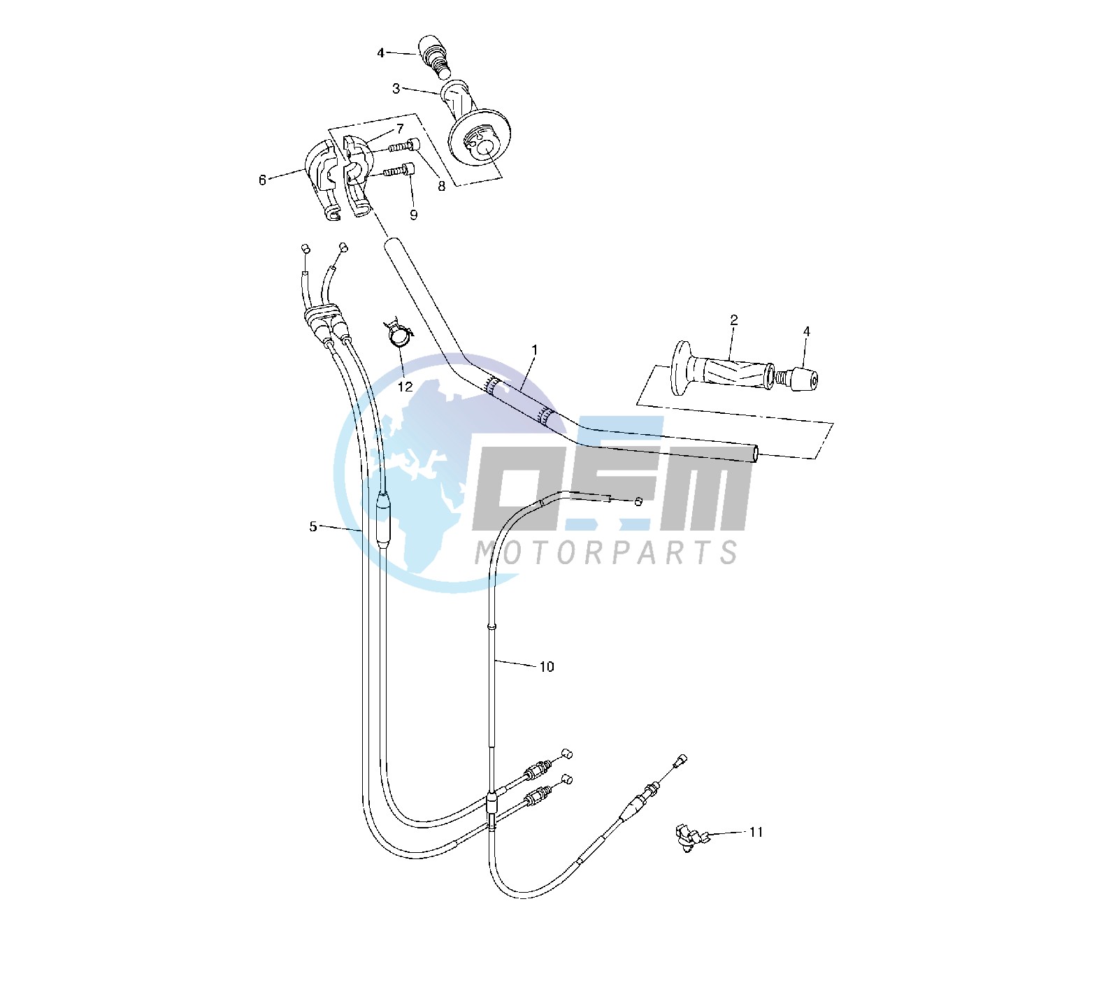 STEERING HANDLE AND CABLE