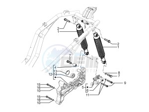 BV 350 ST 4T 4V IE ABS E4 (NAFTA) drawing Rear suspension - Shock absorber/s