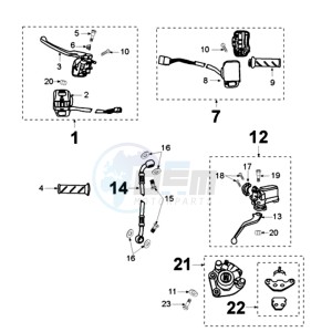 VIVA D drawing BRAKE SYSTEM HENTONG / SOVEREP BRAKE LEVER