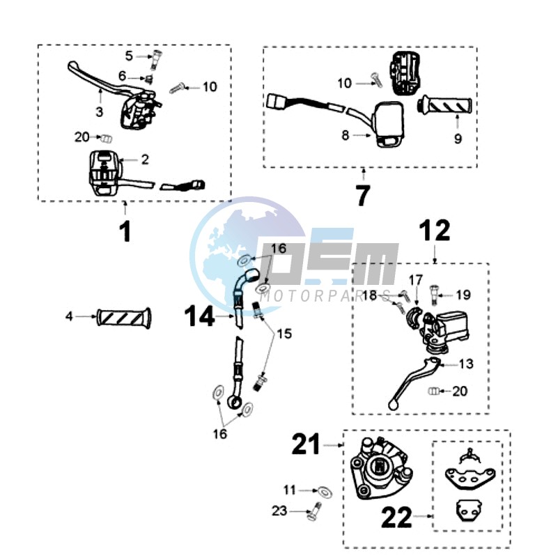 BRAKE SYSTEM HENTONG / SOVEREP BRAKE LEVER