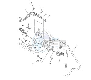 YZ 85 drawing STAND AND FOOTREST