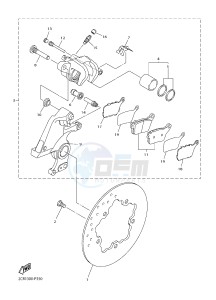 YZF-R1M 998 R6 (2KSL) drawing REAR BRAKE CALIPER