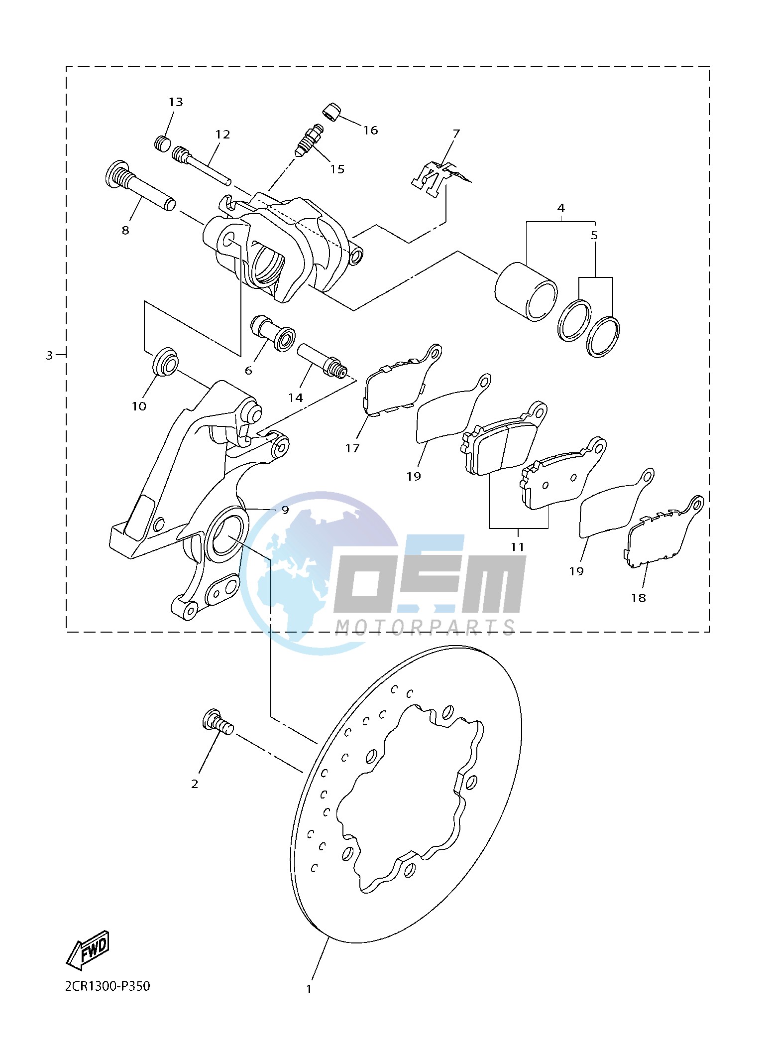 REAR BRAKE CALIPER