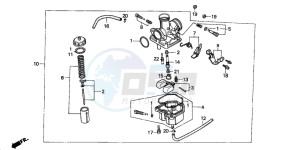 TRX200 FOURTRAX 200 drawing CARBURETOR