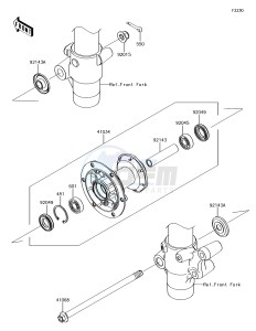 KX85-II KX85DJF EU drawing Front Hub