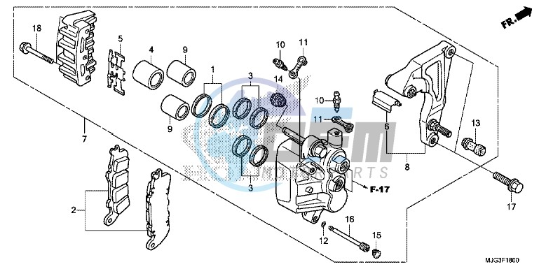 REAR BRAKE CALIPER