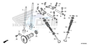 TRX420FA5F TRX420F Europe Direct - (ED) drawing CAMSHAFT/ VALVE