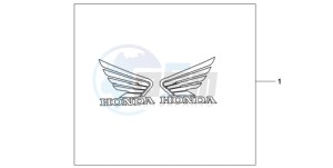 CB600FA39 Australia - (U) drawing 3D LOGO KIT HONDA