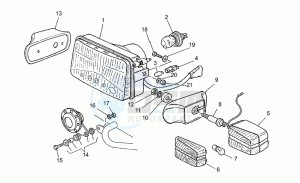 NTX 350 drawing Headlight-horn