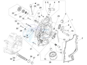 Beverly 500 Cruiser e3 2007-2012 drawing Flywheel magneto cover - Oil filter