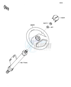 KAF 540 C [MULE 2010] (C1) [MULE 2010] drawing STEERING WHEEL