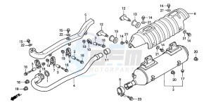 TRX350FE FOURTRAX 350 4X4ES drawing EXHAUST MUFFLER