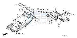 CBF1000FAB drawing REAR FENDER