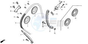 CBR600FS drawing CAM CHAIN/TENSIONER