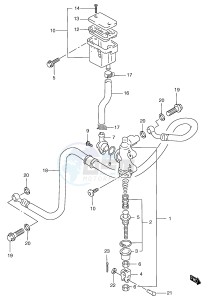 GSF1200 (E2) Bandit drawing REAR MASTER CYLINDER (GSF1200T V W X Y ST SV SW SX SY)