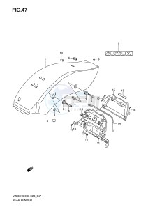 VZ800 (E3-E28) MARAUDER drawing REAR FENDER (VZ800)