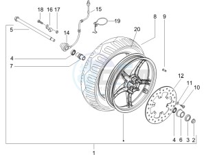 Runner 125 VX 4t SC e3 drawing Front wheel