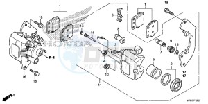 TRX500FE1G TRX500 Europe Direct - (ED) drawing FRONT BRAKE CALIPER