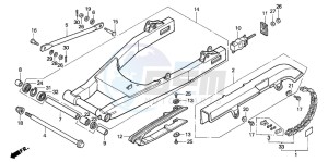 VF750C drawing SWINGARM