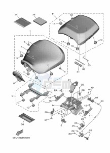 TRACER 9 GT MTT890D (BAP1) drawing SEAT